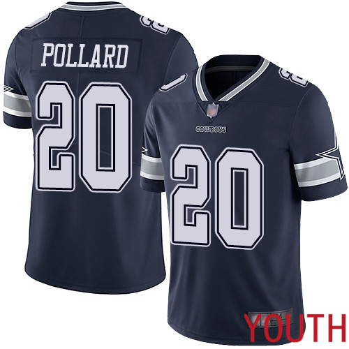 Youth Dallas Cowboys Limited Navy Blue Tony Pollard Home #20 Vapor Untouchable NFL Jersey->youth nfl jersey->Youth Jersey